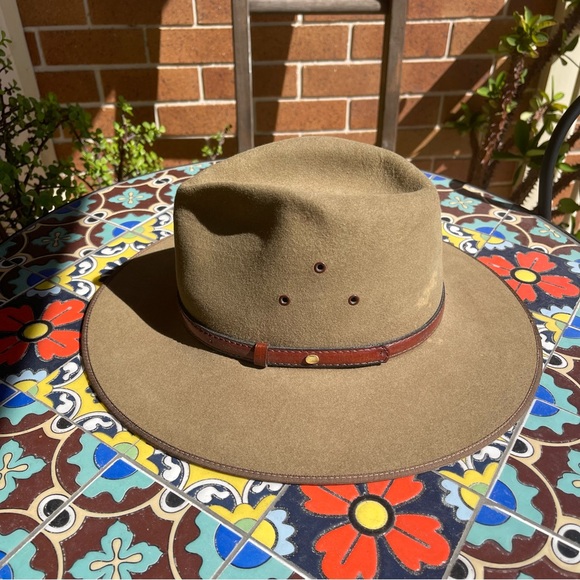 Akubra Cooper Pedy Santone Kangaroo Tail Band Hat Size 58 - Picture 4 of 7